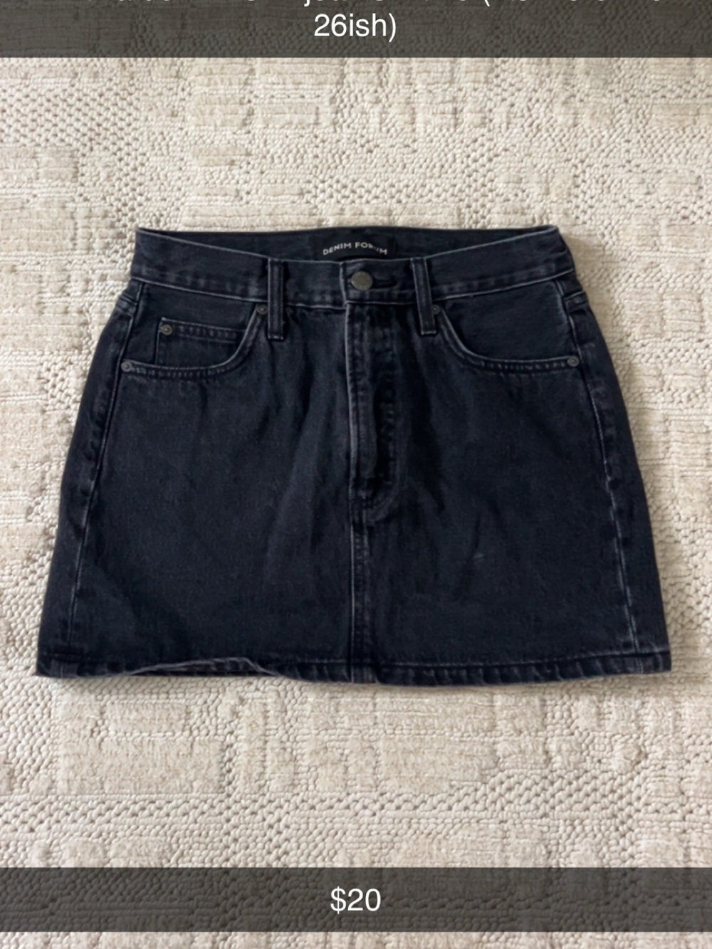 Aritzia Denim forum Black Jean Skirt